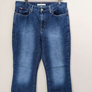 Tommy Hilfiger Dark Wash Blue Jean  Size 12, Hemmed